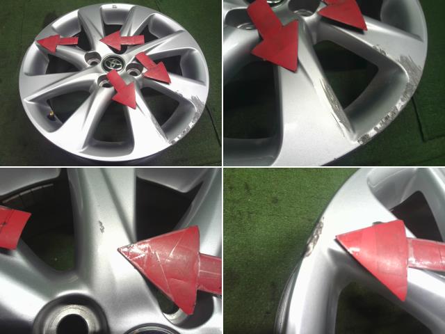 【中古】TOYOTA 純正 アルミホイール 15インチ 6J 4穴 4本セット PCD100,+45 アクア外し MXPK16 42611-K0010 自社品番250682 089