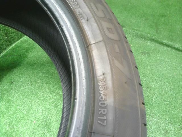 17インチ 夏 ノーマルタイヤ 4本 23年 SD-7 215/50R17 トーヨー リーフ外し 自社品番250002