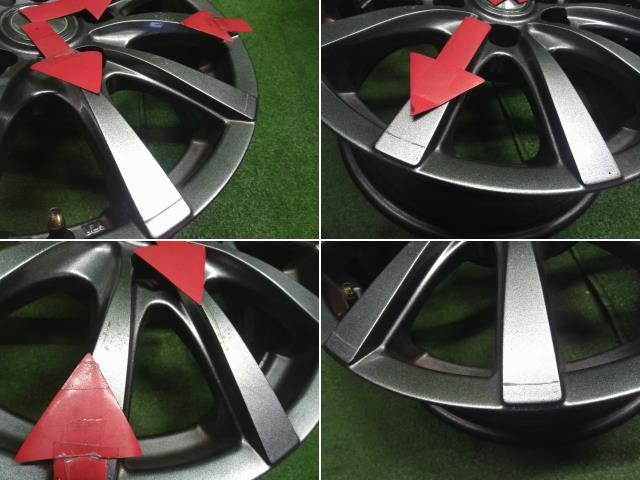 15インチ 社外 アルミホイール 4本セット 5穴　PCD100　+43　15×6J セレナ外し 自社品番250012