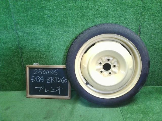 スペア 中古 ダンロップ タイヤホイール 08年 04周目 1本 純正 T125/70D16 J16×4T 5穴 100 プレミオ外し(250036)