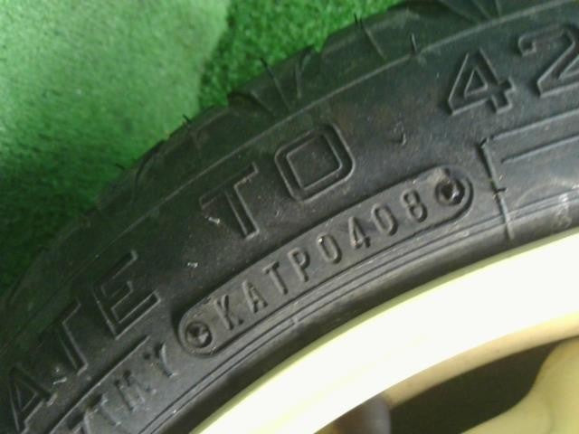 スペア 中古 ダンロップ タイヤホイール 08年 04周目 1本 純正 T125/70D16 J16×4T 5穴 100 プレミオ外し(250036)