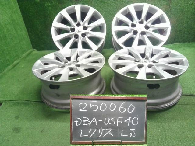 DBA-USF40 レクサス純正 18インチ アルミホイール 4本 18×7.5J 5穴 PCD114.3 +32 エアゲージ レクサスLS460外し 自社品番250060