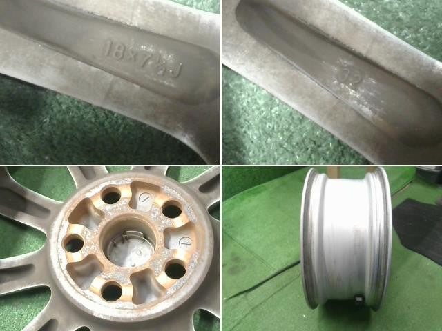 DBA-USF40 レクサス純正 18インチ アルミホイール 4本 18×7.5J 5穴 PCD114.3 +32 エアゲージ レクサスLS460外し 自社品番250060