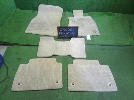 レクサス LS460 後期 DBA-USF40 純正フロアマット 1台分 ロゴ入 フロント リア 運転席 助手席 自社品番250060