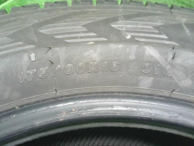 16インチ スタッドレスタイヤ 4本 冬 20年 175/80R16 ヨコハマIce GUARD GO75 ジムニー外し 自社品番250068