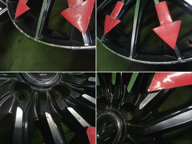 18インチ 社外 アルミホイール 4本 18×7J 5穴 pcd100 +47 ハブ径65 センターキャップ付 レオニス レガシィ外し 自社品番250071