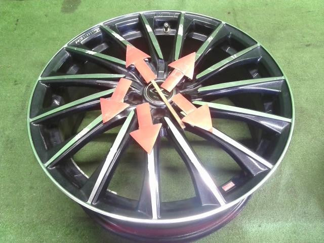 18インチ 社外 アルミホイール 4本 18×7J 5穴 pcd100 +47 ハブ径65 センターキャップ付 レオニス レガシィ外し 自社品番250071