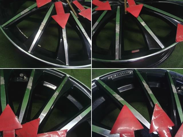 18インチ 社外 アルミホイール 4本 18×7J 5穴 pcd100 +47 ハブ径65 センターキャップ付 レオニス レガシィ外し 自社品番250071