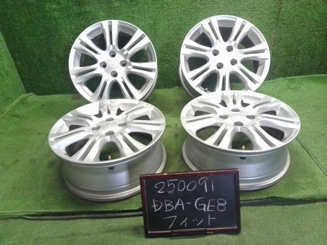 16インチ ホンダ純正 アルミホイール 4本 中古 16×6J 4穴 PCD100 +53 ハブ径56 GE8フィット外し 自社品番250091