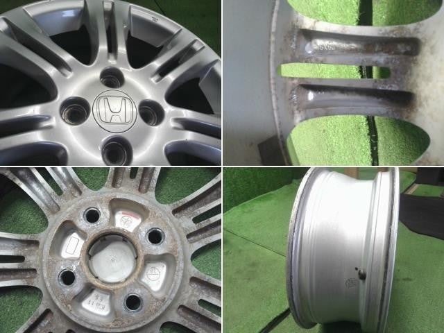 16インチ ホンダ純正 アルミホイール 4本 中古 16×6J 4穴 PCD100 +53 ハブ径56 GE8フィット外し 自社品番250091
