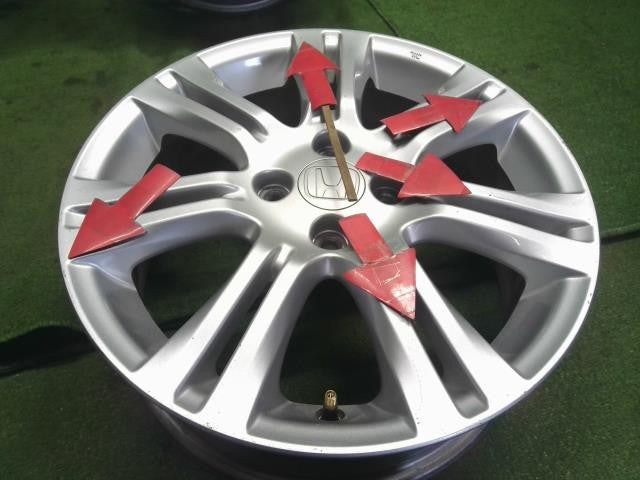 16インチ ホンダ純正 アルミホイール 4本 中古 16×6J 4穴 PCD100 +53 ハブ径56 GE8フィット外し 自社品番250091