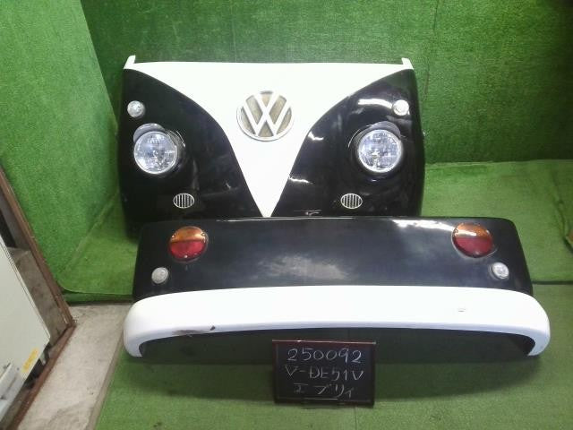 エブリィ V-DE51V ワーゲンバス仕様 フロント リア バンパー セット ジャンク品 自社品番250092