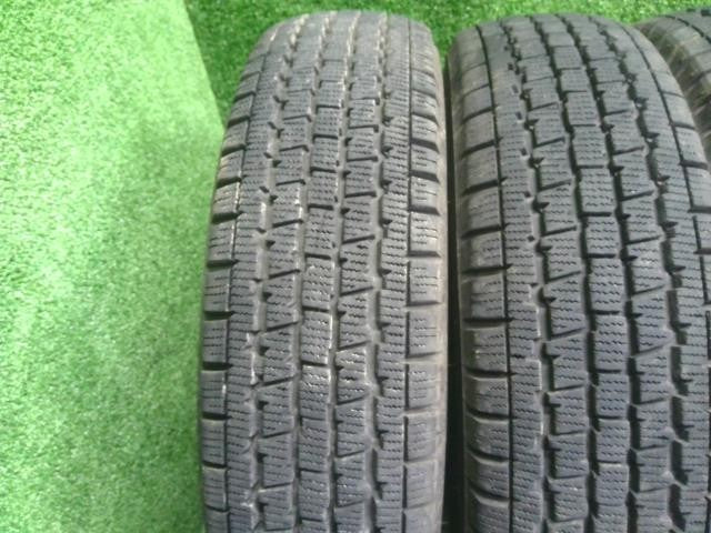 (2)12インチ 冬 スタッドレスタイヤ 中古  4本セット 23年 145/80R12 ブリヂストン エブリィバン外し 自社品番250092