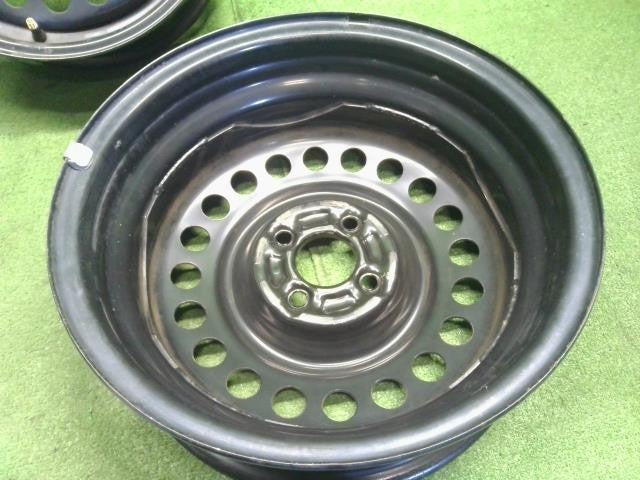 キューブ ノート ティーダ 日産純正 15インチ 鉄ホイール 4本 J15×5.5JJ 4穴 PCD100 ハブ径60 自社品番250098