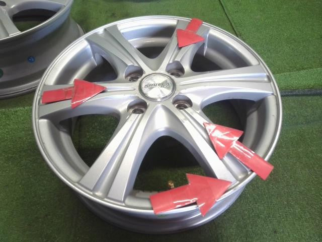 中古 SIBILLA ホイール　社外　14×4.5J　14インチ　４本セット　アルミホイール　4穴　PCD100(250104)