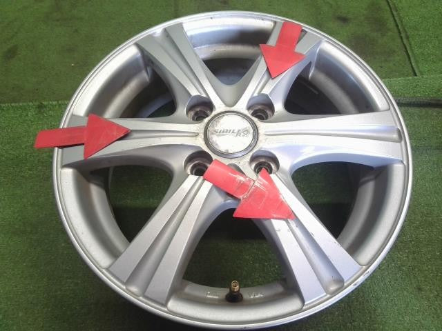 中古 SIBILLA ホイール　社外　14×4.5J　14インチ　４本セット　アルミホイール　4穴　PCD100(250104)