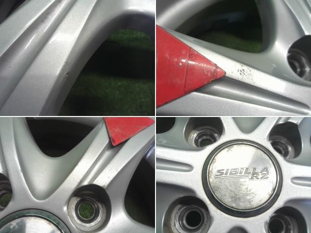 中古 SIBILLA ホイール　社外　14×4.5J　14インチ　４本セット　アルミホイール　4穴　PCD100(250104)