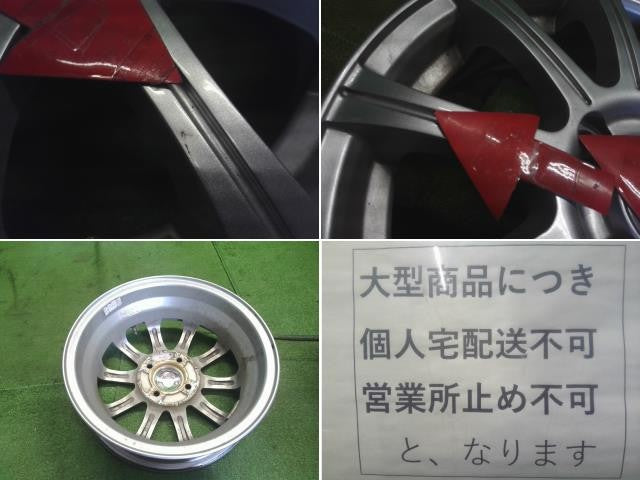 中古 ZELERNA ホイール 社外 アルミホイール 4本 4穴　14×4.5J 14インチ PCD100 +45　AZワゴン外し 自社品番250105