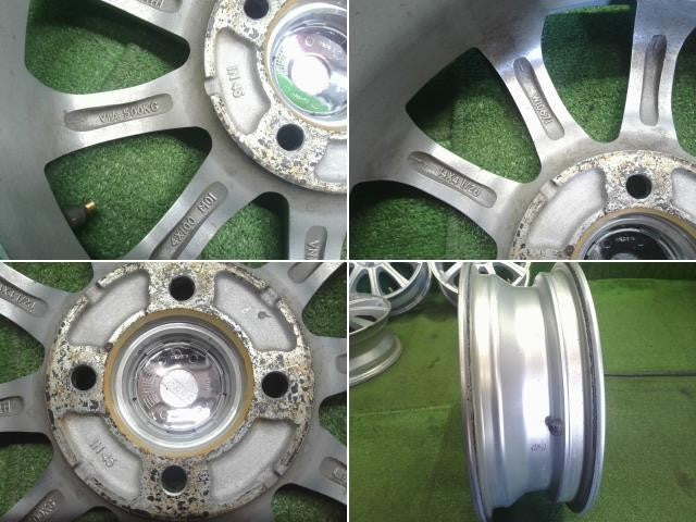 中古 ZELERNA ホイール 社外 アルミホイール 4本 4穴　14×4.5J 14インチ PCD100 +45　AZワゴン外し 自社品番250105