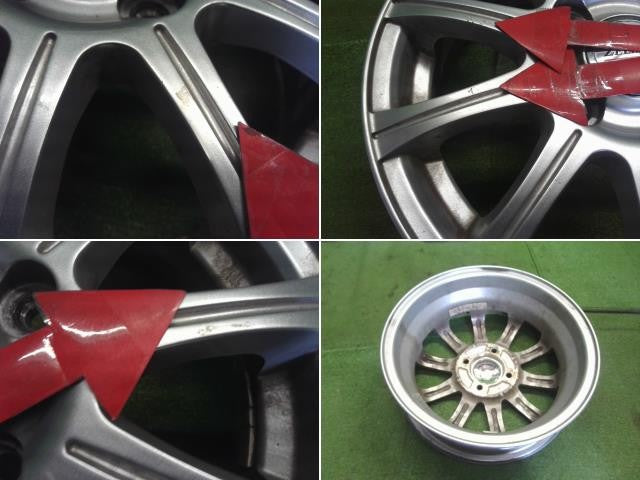 中古 ZELERNA ホイール 社外 アルミホイール 4本 4穴　14×4.5J 14インチ PCD100 +45　AZワゴン外し 自社品番250105