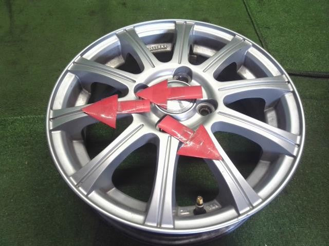 中古 ZELERNA ホイール 社外 アルミホイール 4本 4穴　14×4.5J 14インチ PCD100 +45　AZワゴン外し 自社品番250105