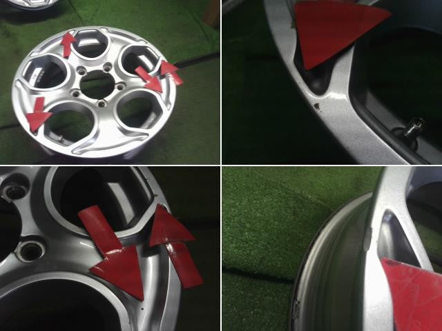 16インチ アルミホイール  4本 社外 16×5.5J　5穴 PCD139.7 +20 中古 レアマイスター ジムニー外し　自社品番250110