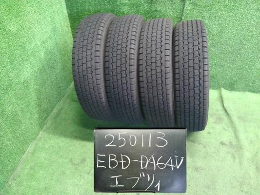12インチ 冬 スタッドレスタイヤ 4本 24年 145/80R12 W300 ブリヂストン エブリィ外し 自社品番250113