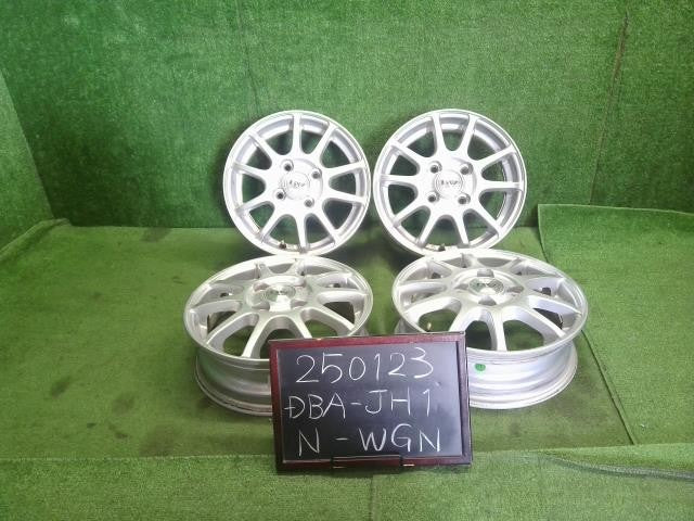 13インチ　社外アルミホイール4本　13×4.00B　4穴　PCD100　+46　ハブ径56mm　ビッグウェエイ Ｎ−ＷＧＮ(250123)