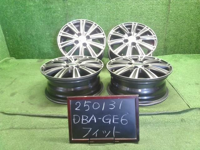 14インチ 社外 アルミホイール 4本 14×5.5J 中古 SMACK 4穴 PCD100 +50 フィット外し 自社品番250131