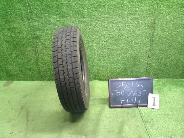 (1) 12インチ 冬 スタッドレスタイヤ 中古  22年 1本 145R12 ダンロップ キャリィトラック外し(250136)