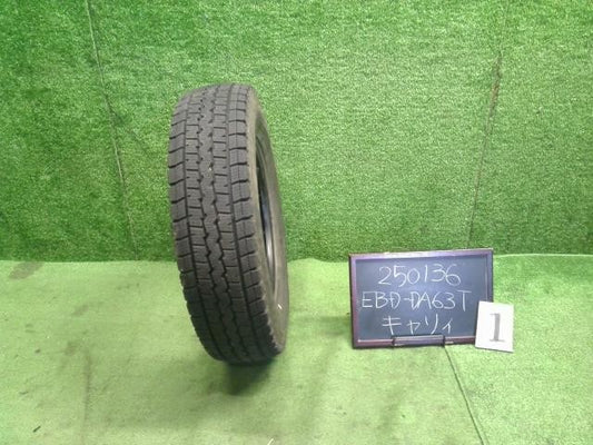 (1) 12インチ 冬 スタッドレスタイヤ 中古  22年 1本 145R12 ダンロップ キャリィトラック外し(250136)