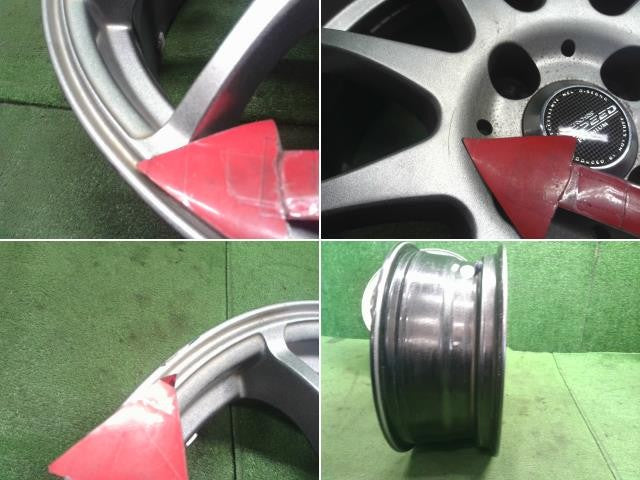 社外 16インチ アルミホイール 4本 中古 16×6.5J 4穴 PCD100 +42 XSPEED フィット外し 自社品番250146