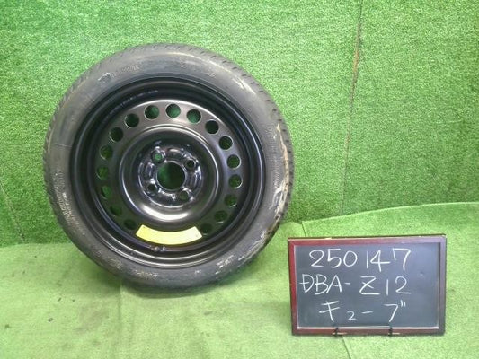 15インチ スペアタイヤ 1本 中古 ブリヂストン J15×4T T125/70D15 4穴 PCD100  Z12キューブ 自社品番250147