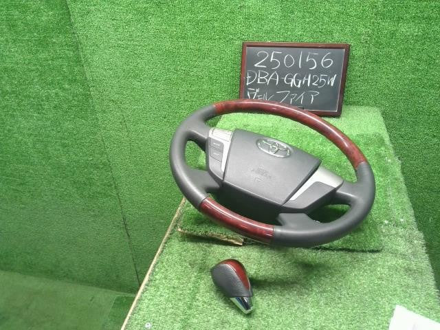 ヴェルファイア DBA-GGH25W トヨタ純正 ステアリングホイール ハンドル シフトノブ付 45100-58060-B0 自社品番250156　インフレーター欠品