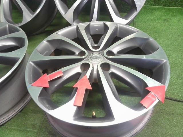 日産純正 18インチ アルミホイール 18×6.5J 5穴 4本 PCD114.3 ハブ径65mm デュアリス 自社品番250186