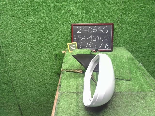 【中古】アウディ A6 DBA-4GCHVS 右 運転席 ドアミラー サイドミラー　4G2857410AE　LS9R　 自社品番240646