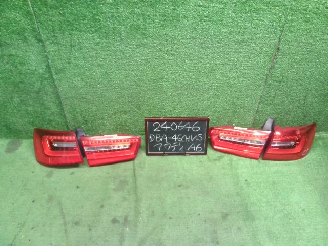 【中古】アウディ A6 DBA-4GCHVS 左右 テールランプ テールライト フィニッシャー 4点セット　LED　4G9945095B 自社品番240646