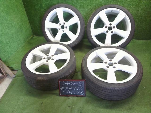 【中古】20インチ 夏 ノーマルタイヤ アルミホイール 4本 255/35ZR20 20×8.5J 5穴 PCD112 アウディ A6外し 自社品番240646