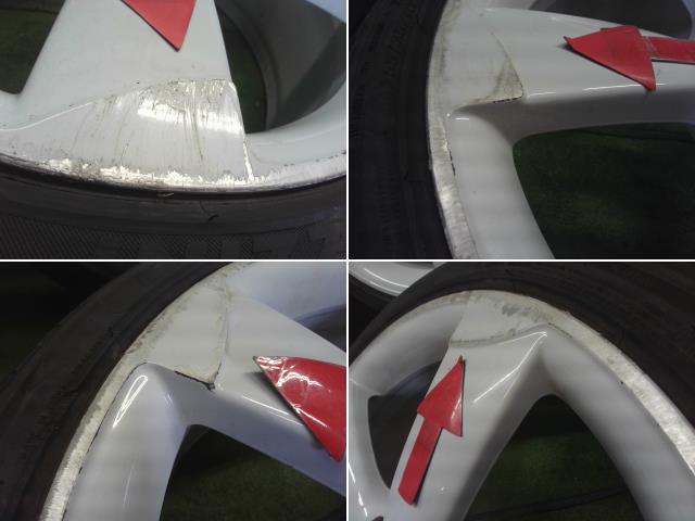 【中古】20インチ 夏 ノーマルタイヤ アルミホイール 4本 255/35ZR20 20×8.5J 5穴 PCD112 アウディ A6外し 自社品番240646