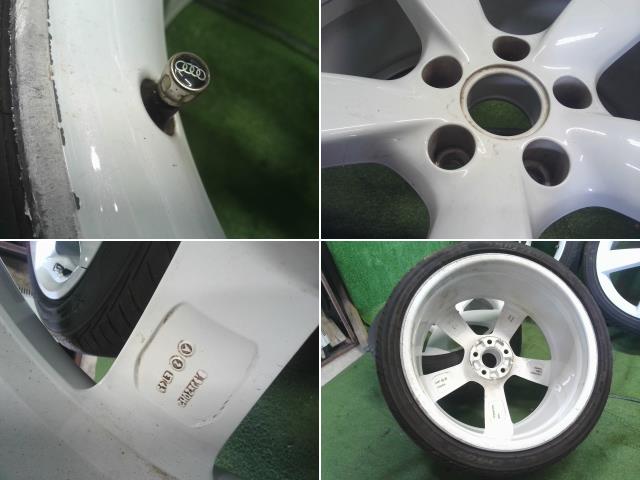 【中古】20インチ 夏 ノーマルタイヤ アルミホイール 4本 255/35ZR20 20×8.5J 5穴 PCD112 アウディ A6外し 自社品番240646