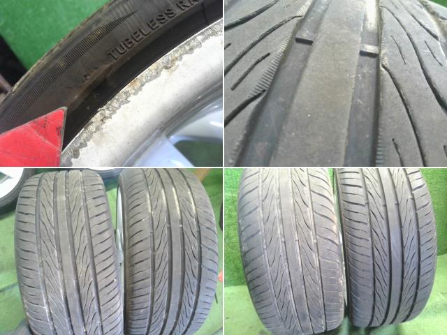 【中古】20インチ 夏 ノーマルタイヤ アルミホイール 4本 255/35ZR20 20×8.5J 5穴 PCD112 アウディ A6外し 自社品番240646