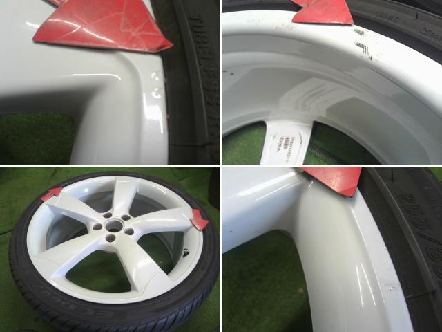 【中古】20インチ 夏 ノーマルタイヤ アルミホイール 4本 255/35ZR20 20×8.5J 5穴 PCD112 アウディ A6外し 自社品番240646