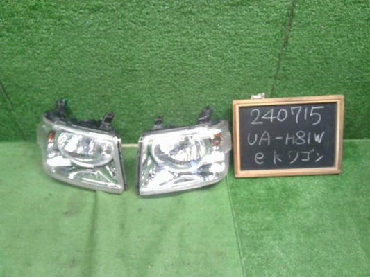 【中古】ｅＫワゴン UA-H81W 左右ヘッドライト ランプ MR598003 自社品番240715 A69