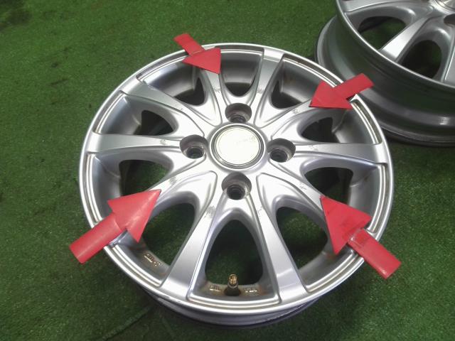 【中古】社外 SIBILLA 13インチ  アルミホイール 4本 アルト キャロル外し  自社品番240760