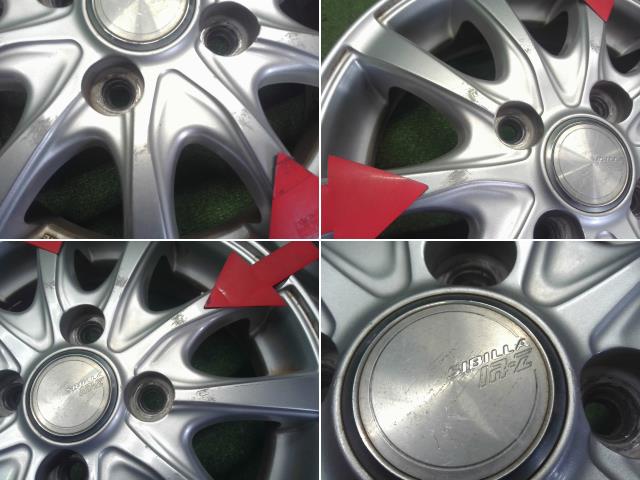 【中古】社外 SIBILLA 13インチ  アルミホイール 4本 アルト キャロル外し  自社品番240760