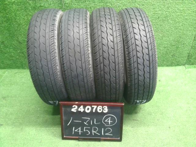 【中古】12インチ 夏 ノーマルタイヤ 4本 145R12 6PR ヨコハマ JOB RY52 自社品番240763