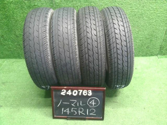 【中古】12インチ 夏 ノーマルタイヤ 4本 145R12 6PR ヨコハマ JOB RY52 自社品番240763