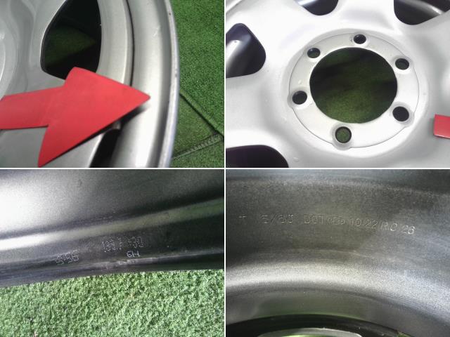 【中古】15インチ 6穴 139.7 スチールホイール 4本  自社品番240766