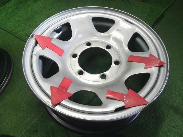 【中古】15インチ 6穴 139.7 スチールホイール 4本  自社品番240766