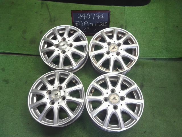 【中古】社外 AZSPORTS 13インチ アルミホイール 4本 アルト ピノ外し  自社品番240794 ZCN